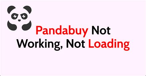 pandabuy login not working